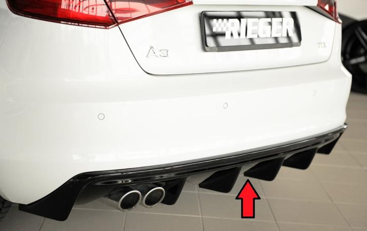 Blanksvart Diffusor Audi A3
