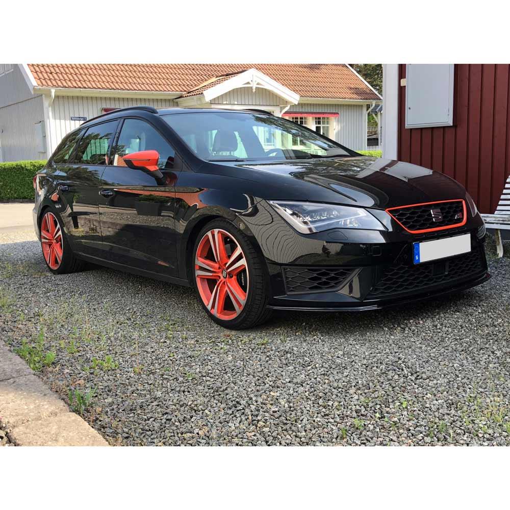 Blanksvart frontspoiler Seat Leon FR & Cupra