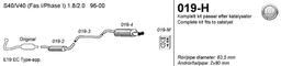 Exhaust System that fits Volvo S/V 40 Phase 1