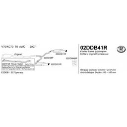 Stainless Steel Sport Exhaust System that fits Volvo V70NN