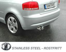 Pakoputkisto Audi A3 8P 1,4TFSI / 2.0TFSI