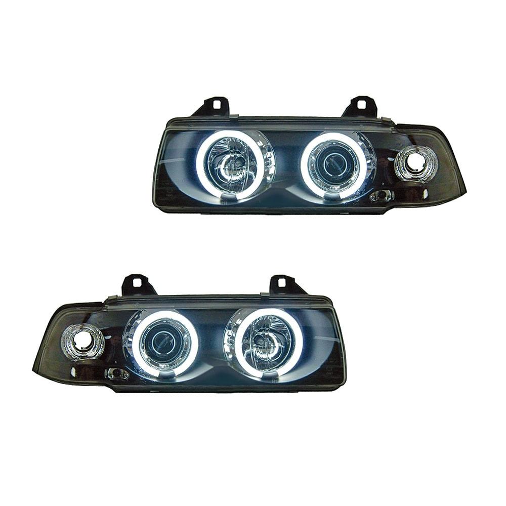 Angeleyes strålkastare Svart Bmw E36