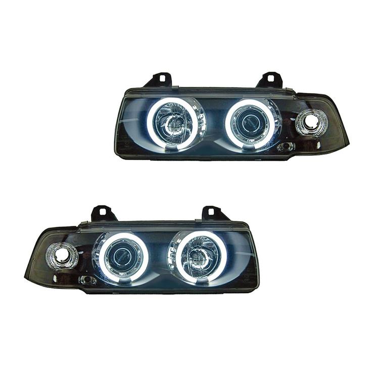 Angeleyes strålkastare Svart Bmw E36