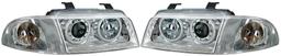 Angel eyes head lamps black Audi A4