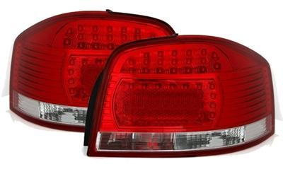 LED baklampor Röd Klara Audi A3