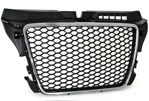 Audi A3 8P Honeycomb grill med kromkant