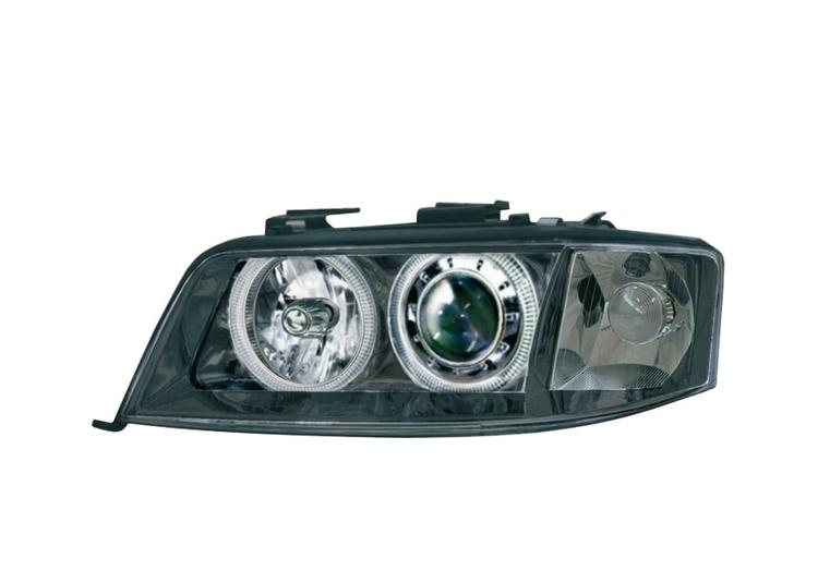 Angel eyes head lamps black Audi A6