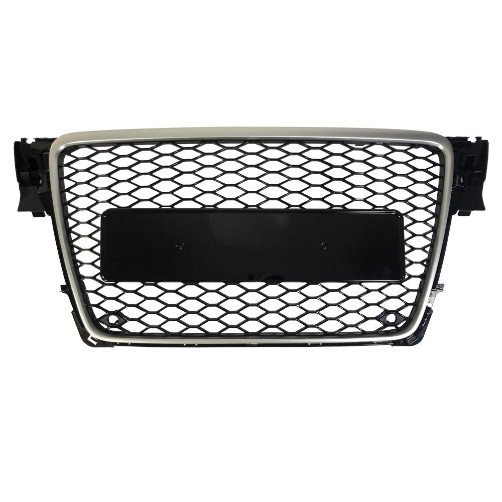 Audi A4 B8 Honeycomb-look grill sølv, sort