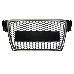 Audi A4 B8 Honeycomb-look grill sølv, sort