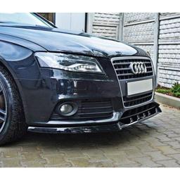 Kiiltävän musta cupspoileri eteen Audi A4 B8