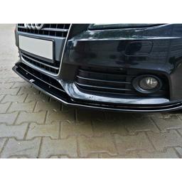 Shiny black cupspoiler front lip Audi A4 B8 S-line