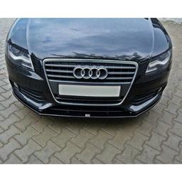 Shiny black cupspoiler front lip Audi A4 B8 S-line