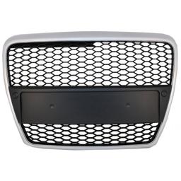 Audi A6 4F 2004-2010 Grill blanksvart/silver