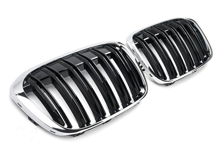 Double ribbed Chrome Grille BMW X1 F48