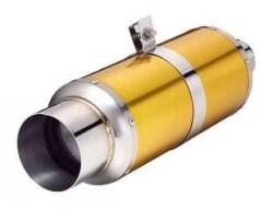 NOOZE ANODIZED MUFFLER GOLD 2,5´ INLET 4´ OUTLET 