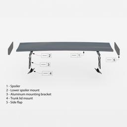 Carbon fiber spoiler BMW M2 G87 2023-