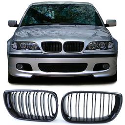 Glossy Black kidneys (grille) BMW E46