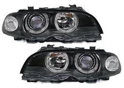 Angeleyes strålkastare Svart BMW E46