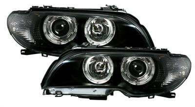Angeleyes strålkastare Svart BMW E46