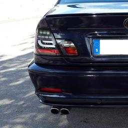 Led Takalamput Musta kirkasglas BMW E46