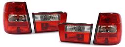 E34 Baklamper hvit/Rød briliant