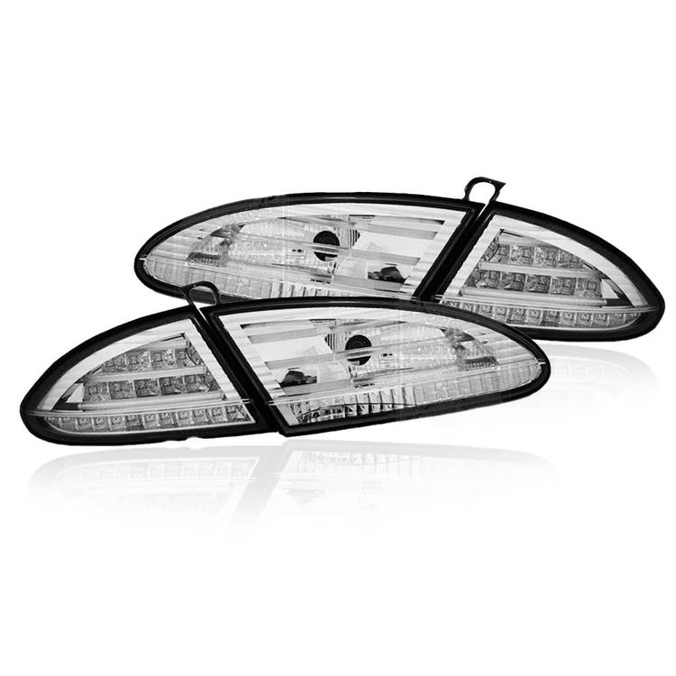 Hvid / Krom LED Baglygter Seat Leon