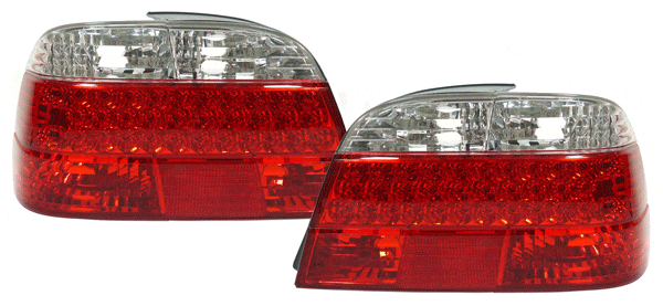 Led Takalamput Punainen/kirkas Bmw E38