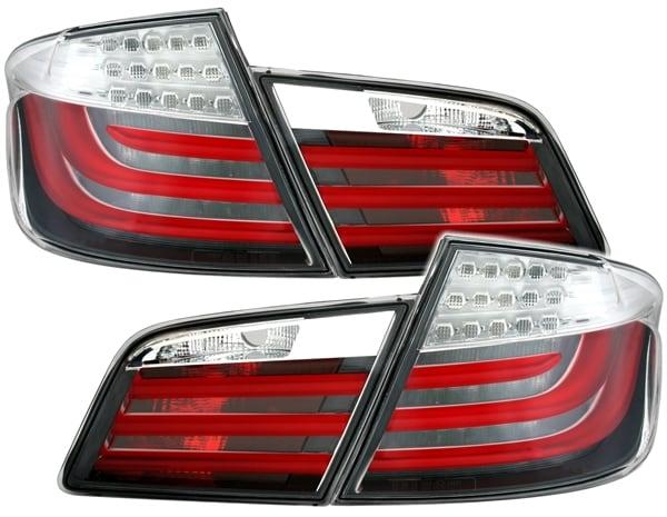 Röd vita LED baklampor BMW F10