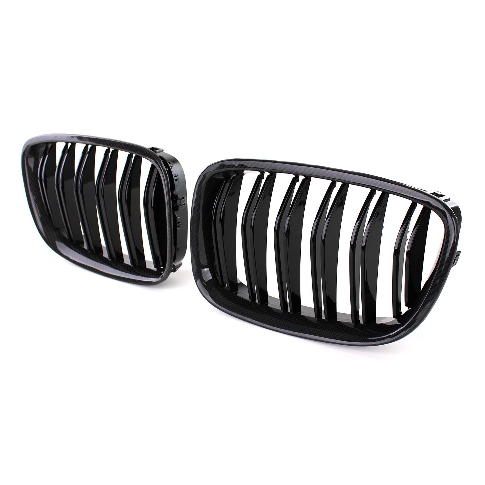 Double ribbed sport Carbon fiber look grille BMW 5-series GT
