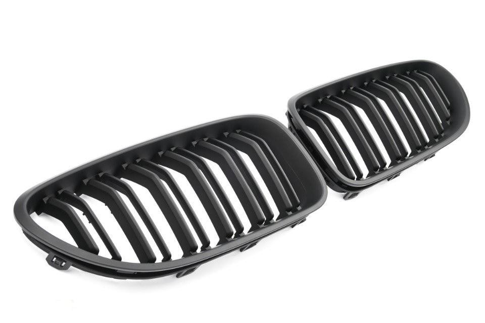 Mattsvarta dubbelribbade sport njurar BMW F06/F12/F13