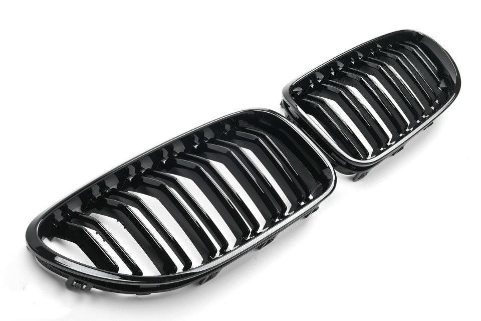 blanksvarta dubbelribbade sport njurar BMW F06/F12/F13