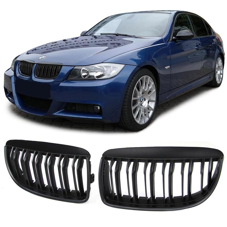 Matte black Kidney Grille BMW E90/E91