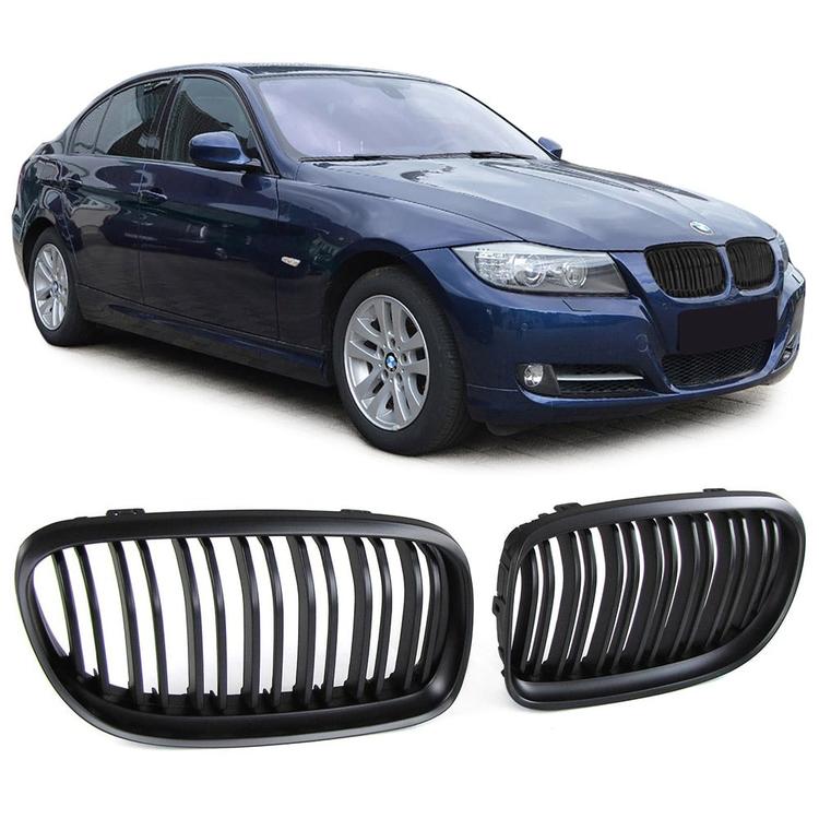 BMW E90 nyrer sort/krom