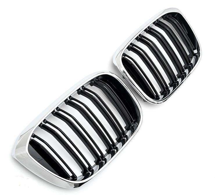 Double ribbed chrome nyrer BMW X3/X4