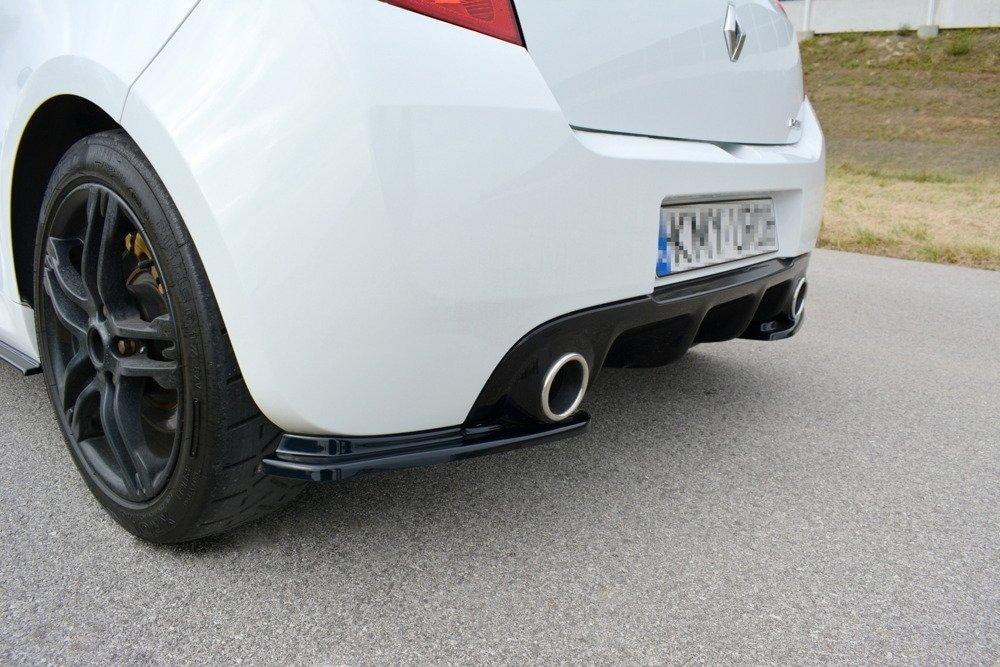 Blanksvart bakre sidosplitter Renault clio RS MK3