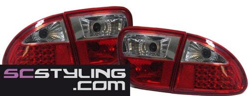 Baklampor LED Röd/Klar Leon 1M