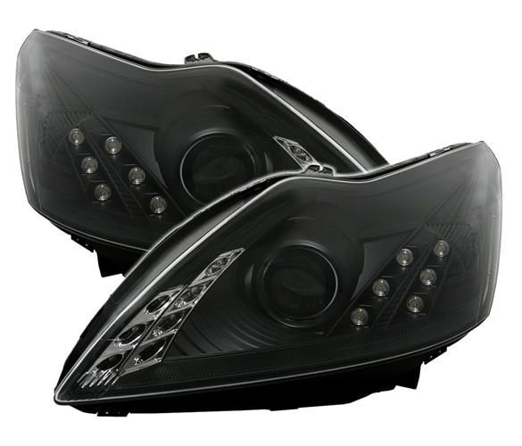 Forlygter Sorte Ford Focus 08-