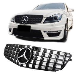 Fully black Styling grill  GT GT-R AMG-look Mercedes C-klass W204/S204