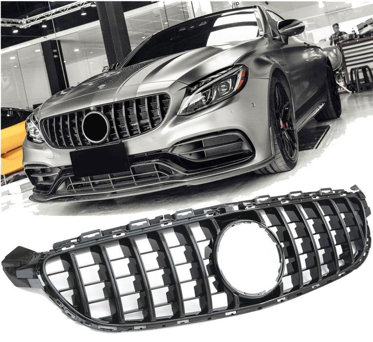 Glossy Black Grill Mercedes W205 AMG C63
