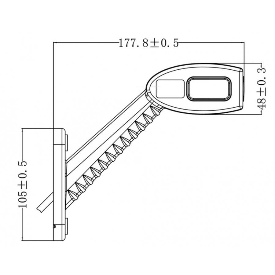 Sidemarkeringslys KMR8 LED 12/24V