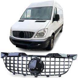 Svart/Krom Grill Mercedes Sprinter W906