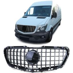 Svart/Krom Grill Mercedes Sprinter W906