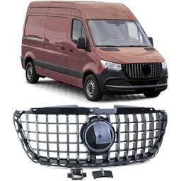 Black/Chrome Grille Mercedes Sprinter 907/910