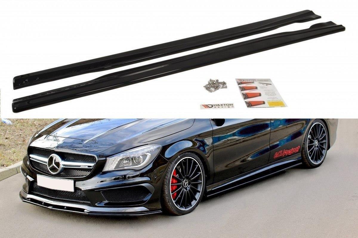 Blanksvarta sidokjolar Mercedes C117 45 AMG