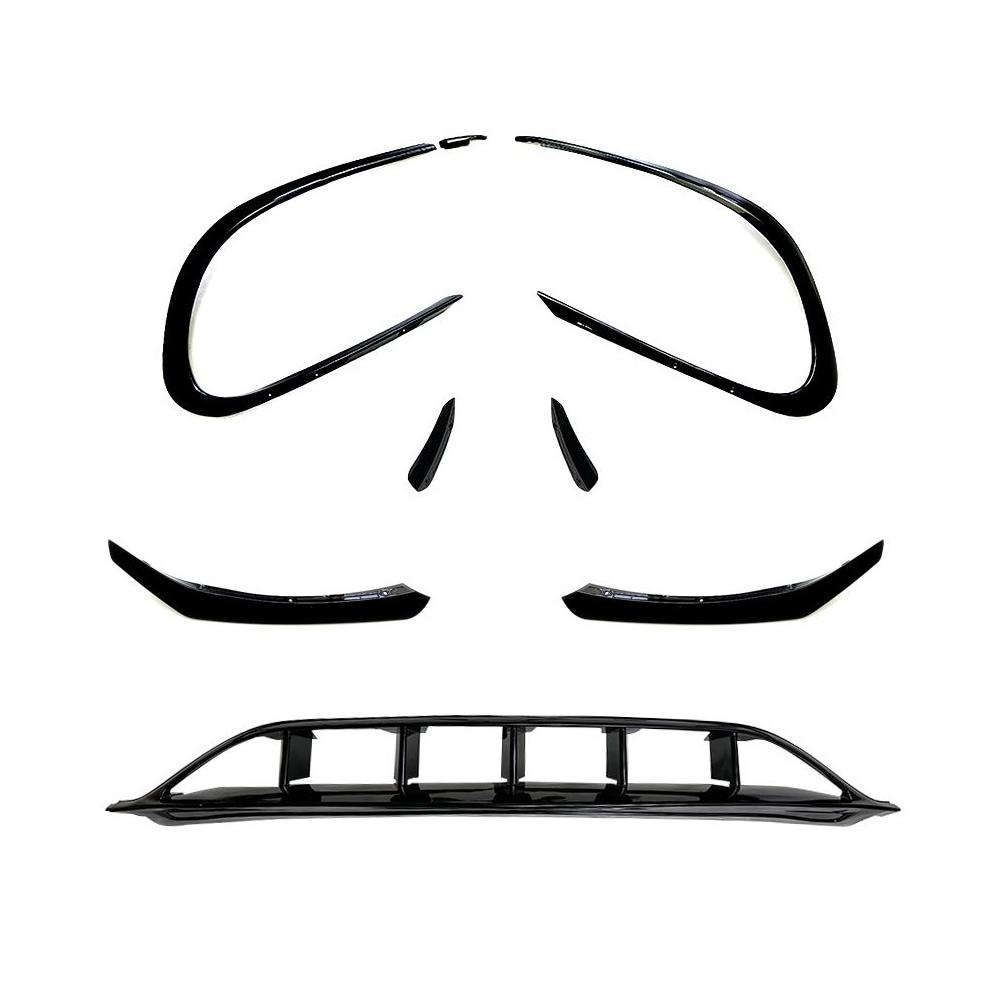 Blanksvart Cupspoiler Mercedes C117 Facelift