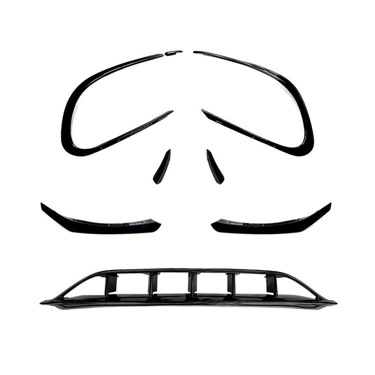 Blanksvart Cupspoiler Mercedes C117 Facelift