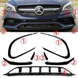 Blanksvart Cupspoiler Mercedes C117 Facelift