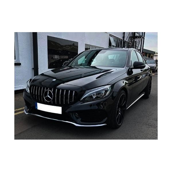 Sort/krom Stylinggrill GT-R AMG-look Mercedes C-klasse W205/S205