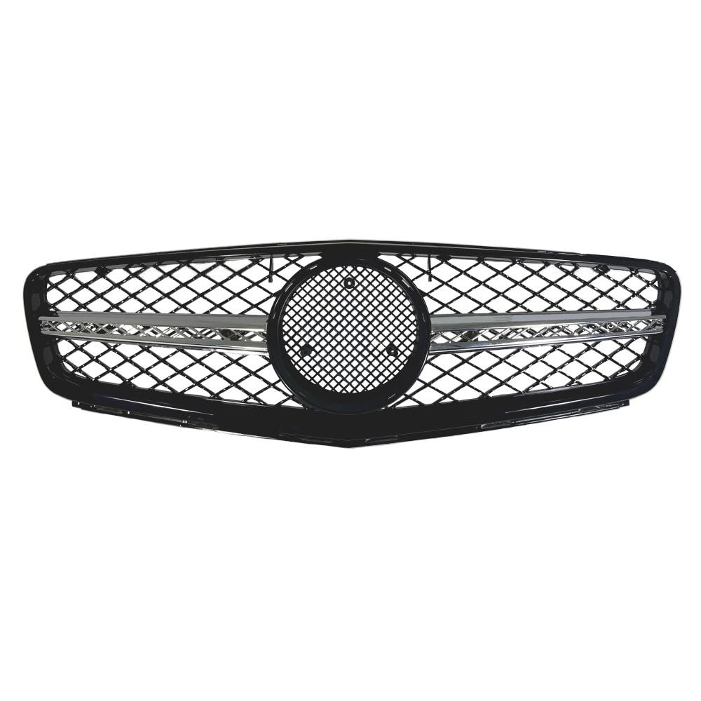 Svart/Krom Honeycomb Grill Mercedes W204