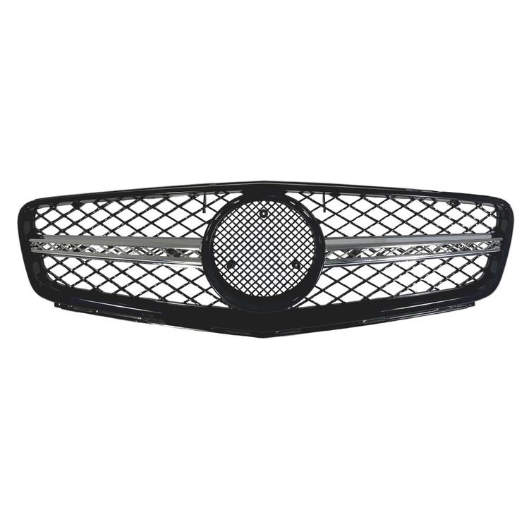 Svart/Krom Honeycomb Grill Mercedes W204